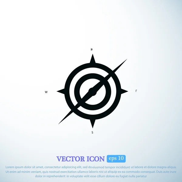 Compass icon on light background Vector Graphics