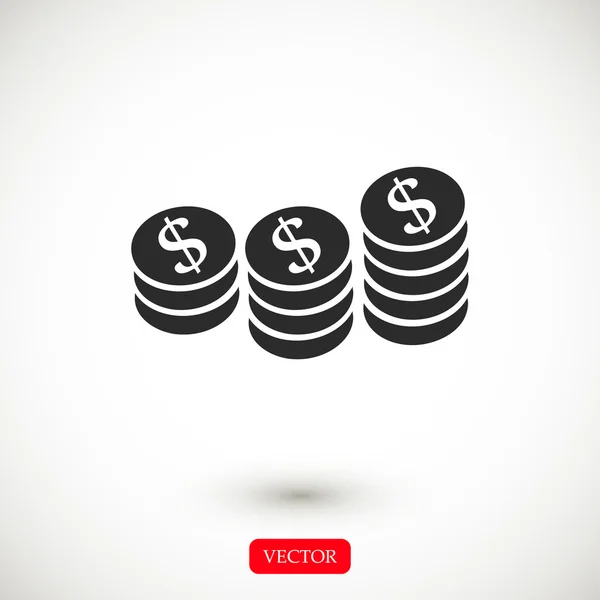 Icono de dinero sobre fondo claro — Vector de stock
