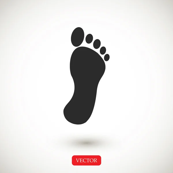 Black footprint icon — Stock Vector