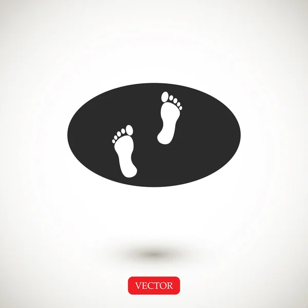 Emberi lábnyomok ikon — Stock Vector