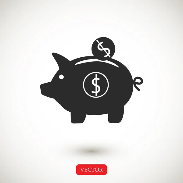 Piggy bank vektor ikon — Stock vektor