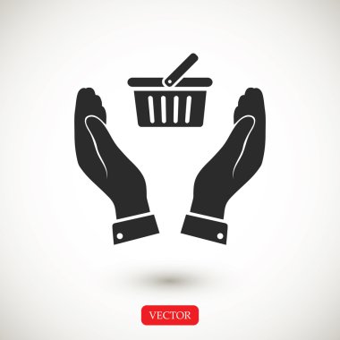 elinde sepet simgesi