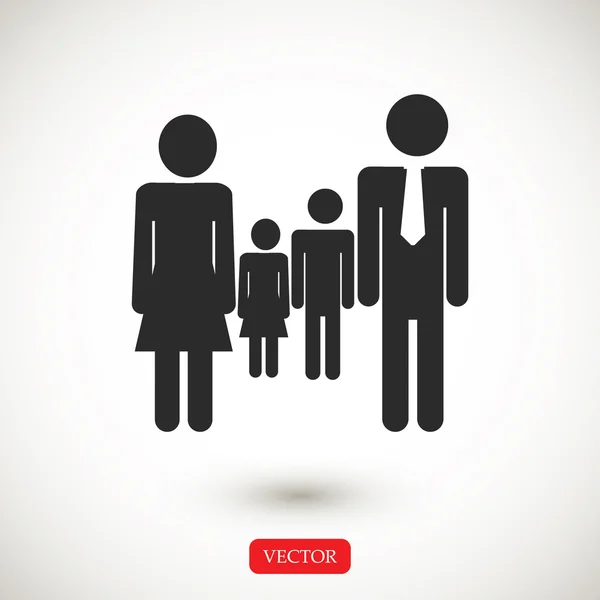 Icona della famiglia su sfondo chiaro — Vettoriale Stock