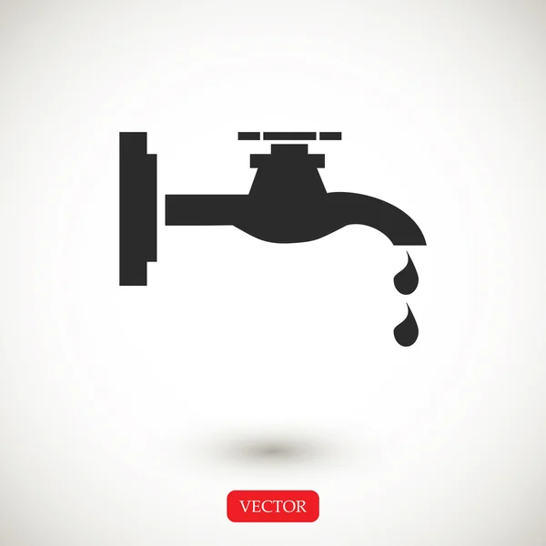 Faucet  on light background — Stock Vector