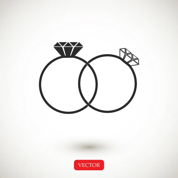 Gyémánt gyűrűk ikon — Stock Vector