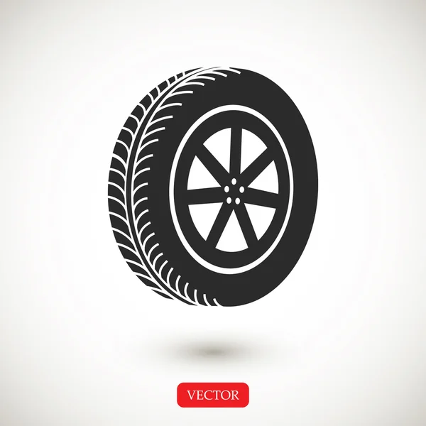 Icono vector de rueda — Vector de stock