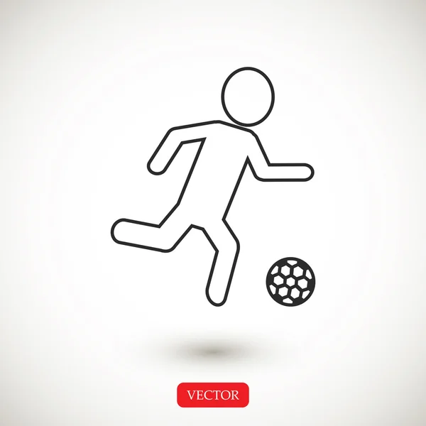 Soccer, silhouette de footballeur — Image vectorielle