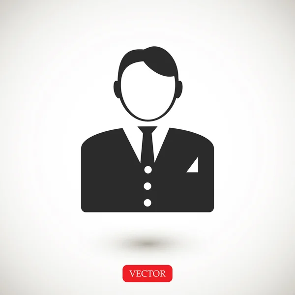 Hombre de negocios vector icono — Vector de stock