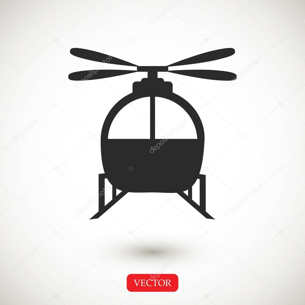 Transportation helicopter icon