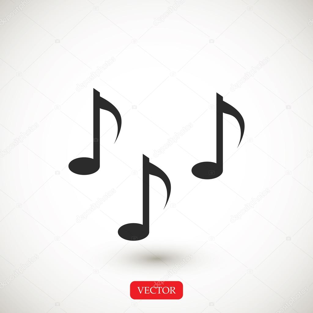 Music notes sign icons
