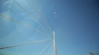 Fransa-Millau Viyadüğü Temmuz 2015 Millau köprü üzerinden seyahat.