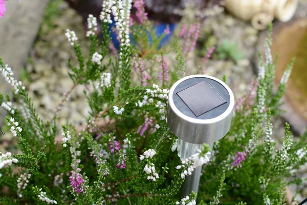 Garden solar panel — Stock Photo, Image