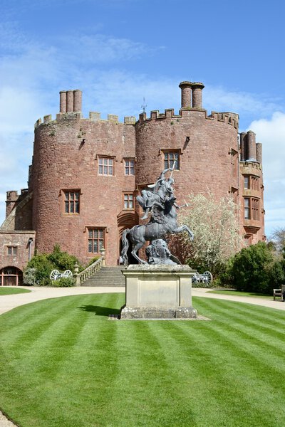 Powis Castle on a sunny day