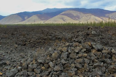 landscape of the lava field clipart