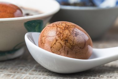 Tea eggs, eggs, food, tea, food, with shell, delicious, wood, ceramic bowl
