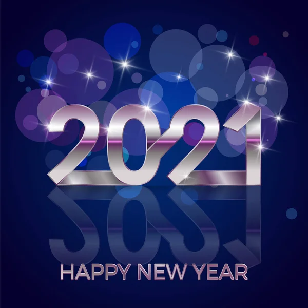 2021 Šťastný Nový Rok Banner Nebo Pozvánka Plakát Zlaté Třpytivé — Stockový vektor