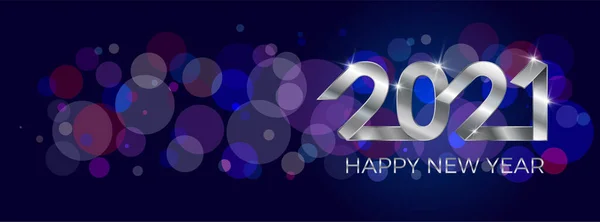 2021 Šťastný Nový Rok Banner Nebo Pozvánka Plakát Zlaté Třpytivé — Stockový vektor