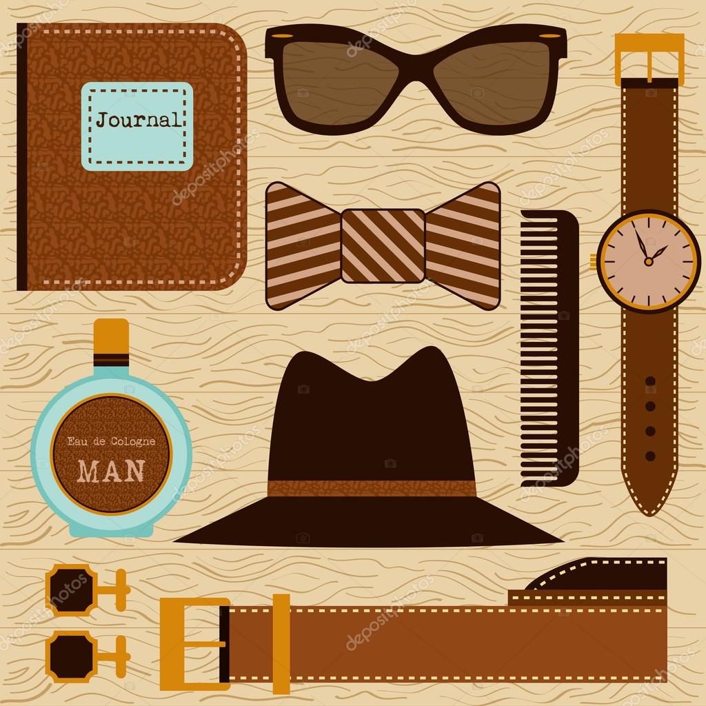 Man collection. Men accessories. Stock Vector by ©Olizabet 100236532