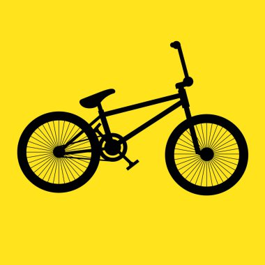 Bisiklet düz simgesi