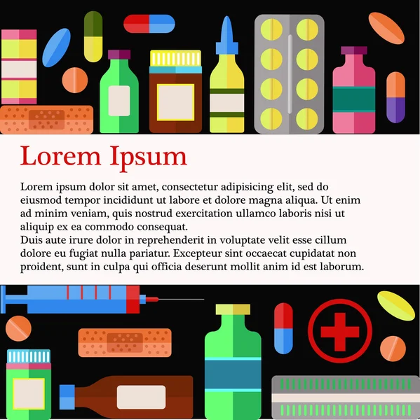 Ensemble vectoriel de pilules de médecine — Image vectorielle