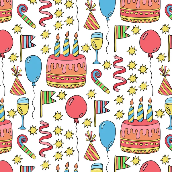 Hand drawn birthday pattern