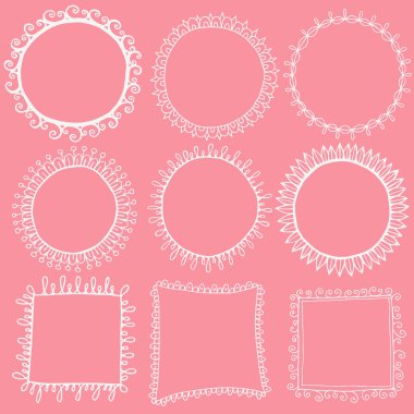 Metin kenarlıkları koleksiyonu vektör.