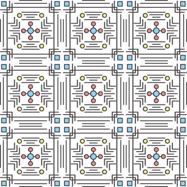 Lineart sorunsuz vektör desen