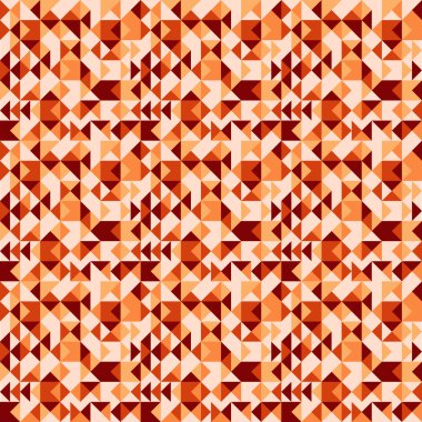 Turuncu kırmızı üçgen soyut geometrik desen