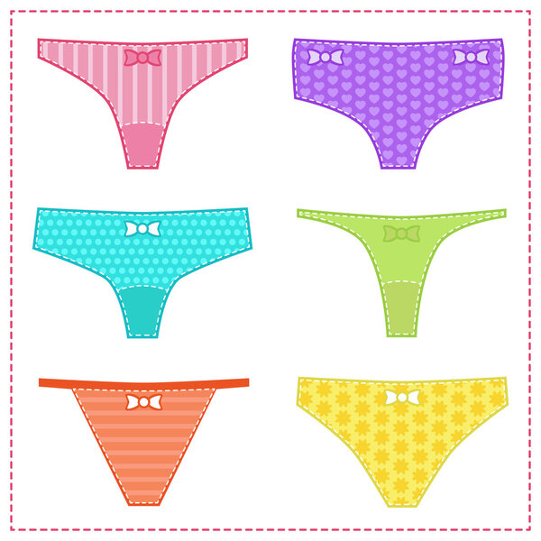 Woman underwear vector set