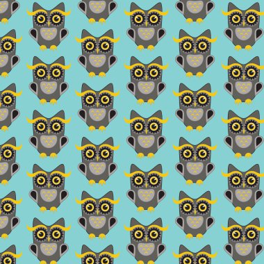 Bilge Baykuş sorunsuz vektör desen