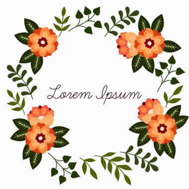 Portakal çiçekleri ile çiçek çelenk