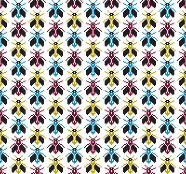 Insectes motif sans couture — Image vectorielle
