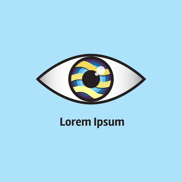 Eye colorful vector logotype illustration — Stock Vector