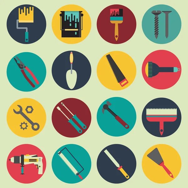 Haus Reparatur Tools Symbole — Stockvektor