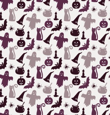 Cadılar Bayramı Dikişsiz mor desen