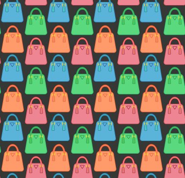 Çok renkli kadın çanta set