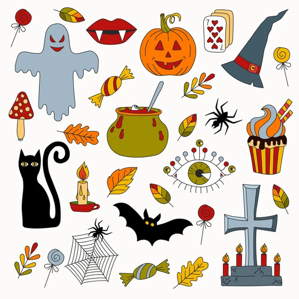 Set vector Halloween — Vector de stock