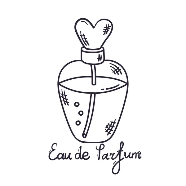 Eau Parfum Bechch Doodle Line Example — стоковий вектор