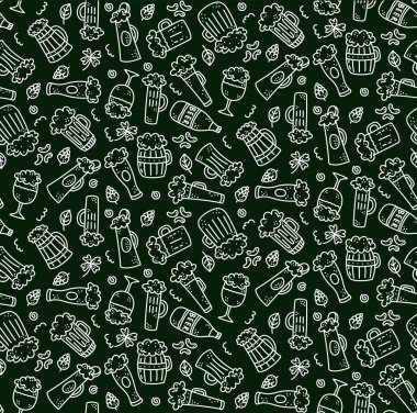 Bira karalama simgeleri, kusursuz vektör desenleri içer
