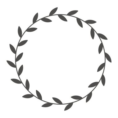 Çiçek dekoratif siyah düz vektör tasarımı