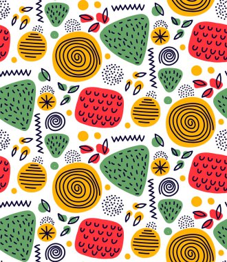 Soyut karalama serbest sanatsal kusursuz vektör deseni