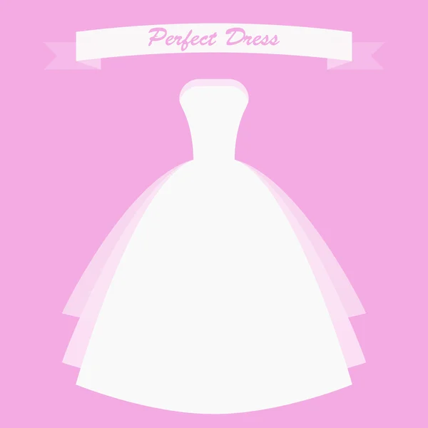 Елегантний весільну сукню . — стоковий вектор