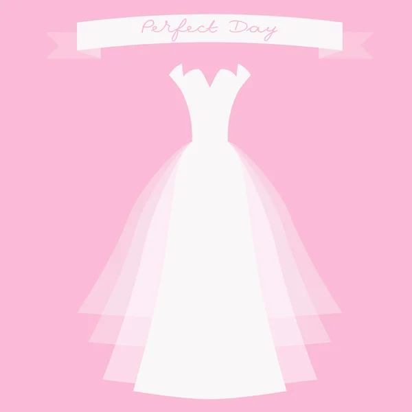 Robe de mariée élégante . — Image vectorielle