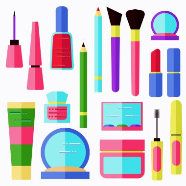 Kozmetik koleksiyonu. Vektör set.