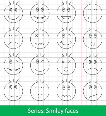 gülen yüzler Icons set