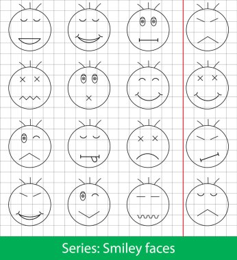 gülen yüzler Icons set