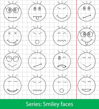 gülen yüzler Icons set