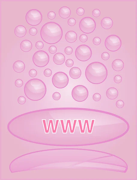 Піктограма рожевої бульбашки з відображенням на рожевому тлі з написом . — стоковий вектор