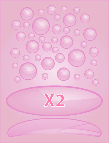 Піктограма рожевої бульбашки з відображенням на рожевому тлі з написом . — стоковий вектор