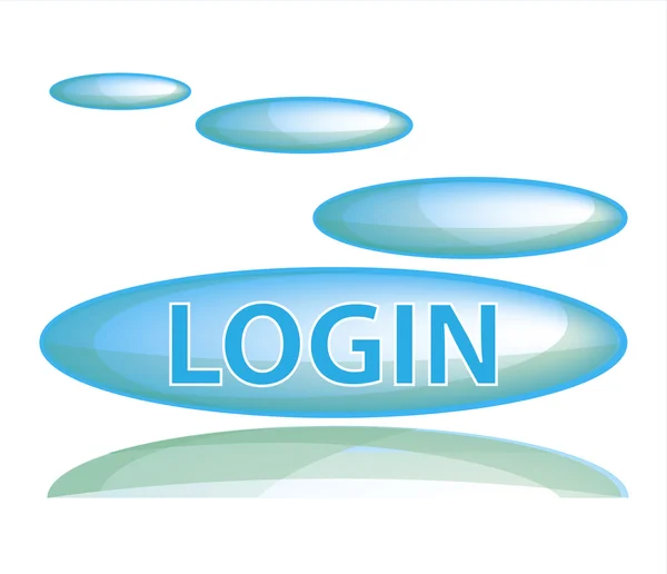 Icône bulle bleue avec réflexion sur un fond blanc avec l'inscription Vecteur En Vente